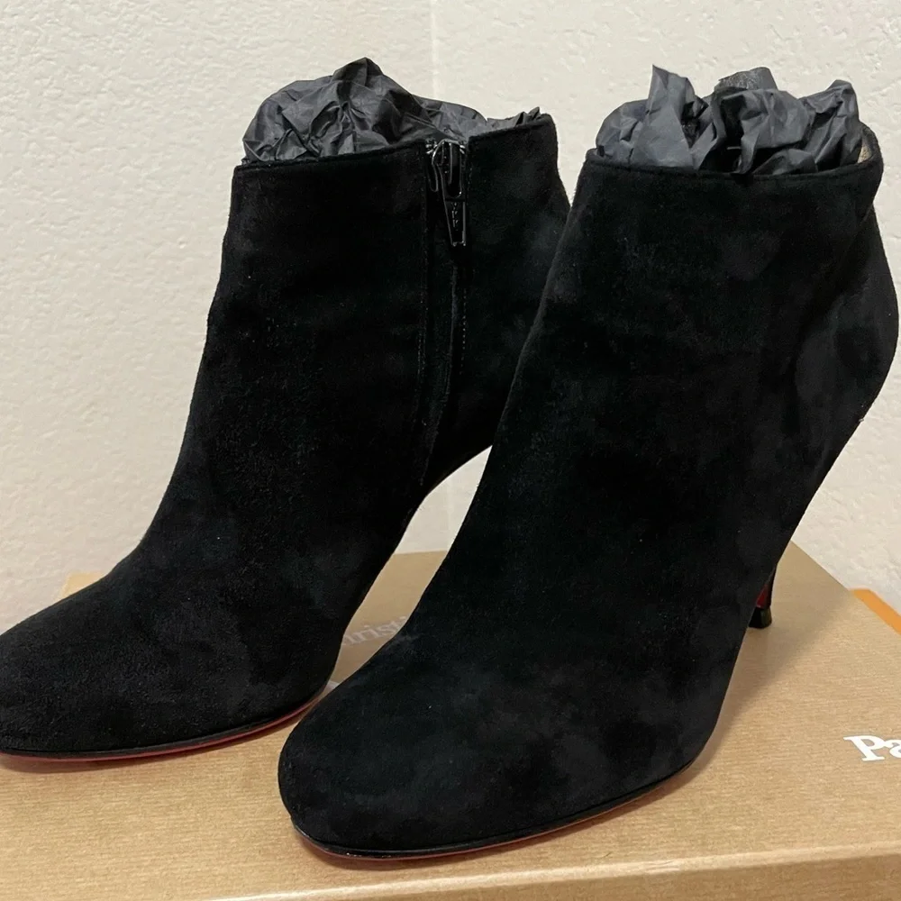 Christian Louboutin, Belle bootie, Lux Veau Velour EU37 85mm black suede - Picture 3 of 12